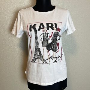 Karl Lagerfeld, vintage Wm’s tee Sz XS